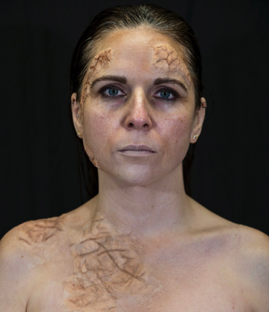 Prosthetic makeup and hair styling